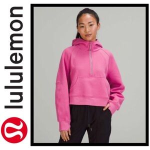 Lululemon Pink Blossom Scuba Half Zip Hoodie